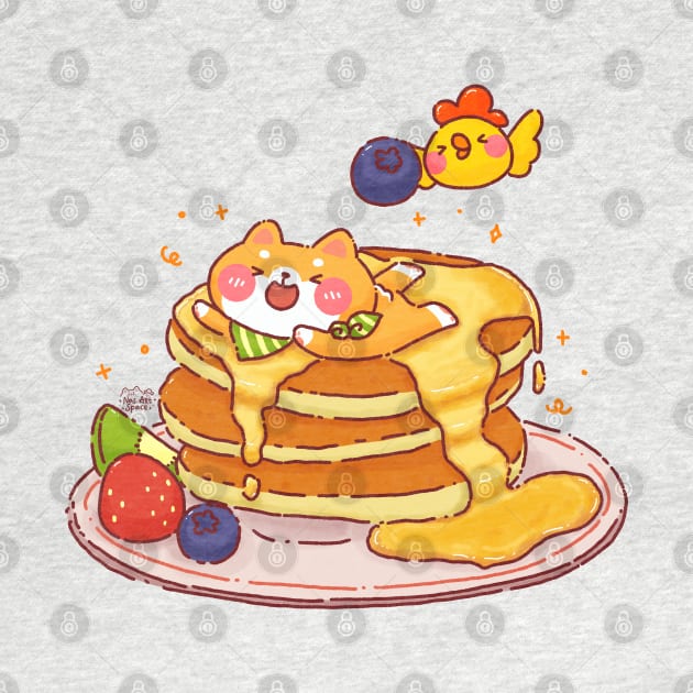 Shiba Inu Pancake by Nas.ArtSpace